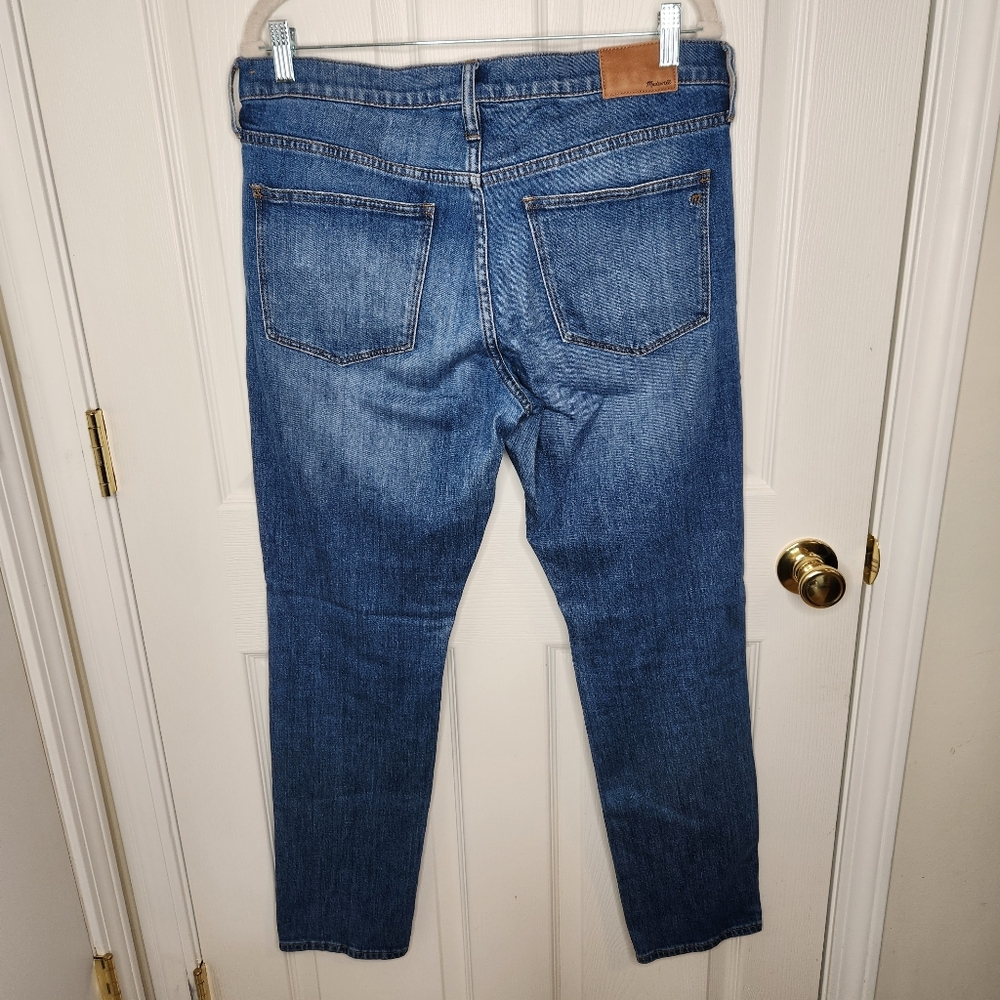 Madewell Slim Boyjean Size 30 Medium Wash Lighly Distressed - Picture 8 of 15